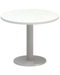 Jednací stůl Alfa 400 - 70 cm, nízký, bílý/stříbrn