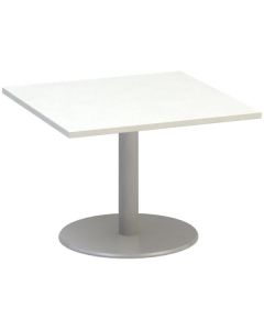 Jednací stůl Alfa 400 - 80 cm, nízký, bílý/stříbrn