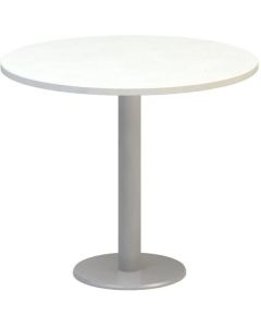 Jednací stůl Alfa 400 - 90 cm, bílý/stříbrný
