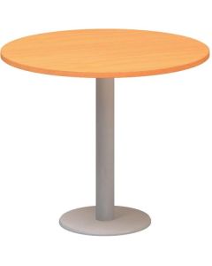 Jednací stůl Alfa 400 - 90 cm, buk Bavaria/stříbrn