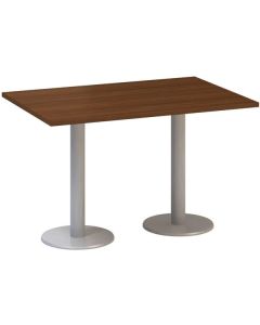 Jednací stůl Alfa 400 - 120 cm, ořech/stříbrný