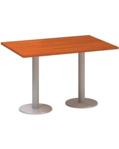 Jednací stůl Alfa 400 - 120 cm, třešeň/stříbrný