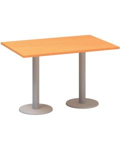 Jednací stůl Alfa 400 - 120 cm, buk Bavaria/stříbr
