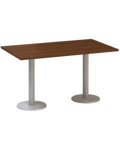 Jednací stůl Alfa 400 - 140 cm, ořech/stříbrný