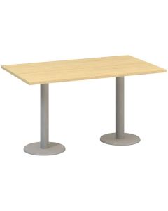 Jednací stůl Alfa 400 - 140 cm, dub Vicenza/stříbr