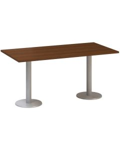 Jednací stůl Alfa 400 - 160 cm, ořech/stříbrný
