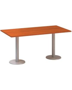 Jednací stůl Alfa 400 - 160 cm, třešeň/stříbrný