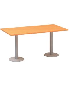Jednací stůl Alfa 400 - 160 cm, buk Bavaria/stříbr