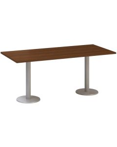 Jednací stůl Alfa 400 - 180 cm, ořech/stříbrný