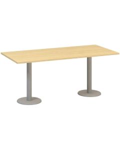Jednací stůl Alfa 400 - 180 cm, dub Vicenza/stříbr