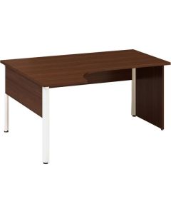 Psací stůl Alfa 100 - ergo, levý, 160 cm, ořech
