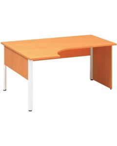 Psací stůl Alfa 100 - ergo, levý, 160 cm, buk Bava