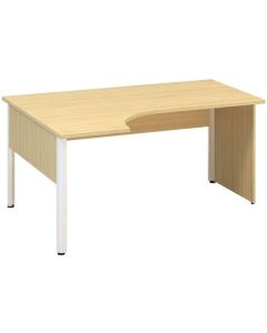 Psací stůl Alfa 100 - ergo, levý, 160 cm, dub Vice
