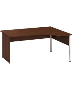 Psací stůl Alfa 100 - ergo, pravý, 160 cm, ořech