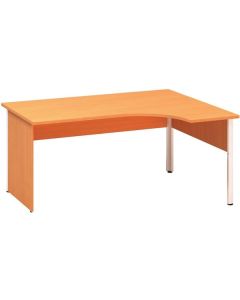 Psací stůl Alfa 100 - ergo, pravý, 160 cm, buk Bav