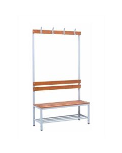 Lavice do šaten SBU/BG - 160 cm, s věšákem, šedá/h