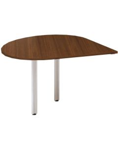 Přídavný stůl Alfa 100 - pravý, 120 cm, ořech/šedý