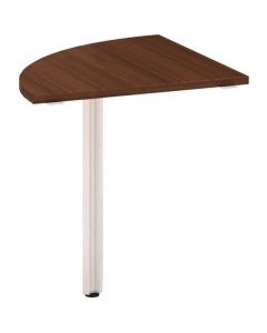 Přídavný stůl Alfa 100 - čtvrtkruh 70 cm, ořech/še