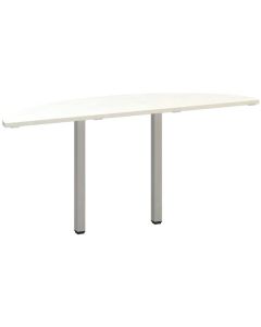Přídavný stůl Alfa 200 - 160 cm, bílý/stříbrný