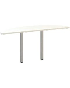 Přídavný stůl Alfa 200 - 162,5 cm, bílý/stříbrný