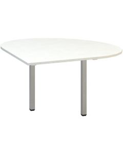 Přídavný stůl Alfa 200 - levý, 120 cm, bílý/stříbr
