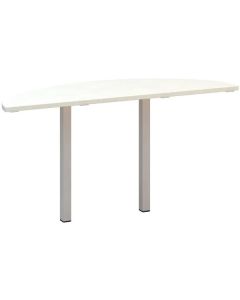 Přídavný stůl Alfa 200 - 142,5 cm, bílý/stříbrný