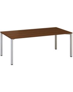 Jednací stůl Alfa 420 - 200 x 100 cm, ořech/stříbr