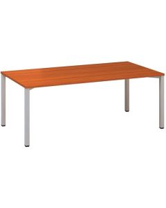 Jednací stůl Alfa 420 - 200 x 100 cm, třešeň/stříb