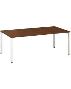 Jednací stůl Alfa 420 - 200 x 100 cm, ořech/bílý
