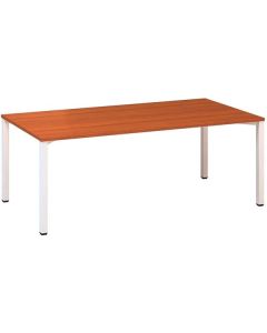 Jednací stůl Alfa 420 - 200 x 100 cm, třešeň/bílý