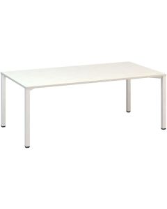 Jednací stůl Alfa 420 - 200 x 100 cm, bílý/bílý