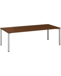 Jednací stůl Alfa 420 - 240 x 100 cm, ořech/stříbr