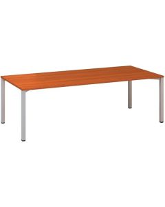 Jednací stůl Alfa 420 - 240 x 100 cm, třešeň/stříb
