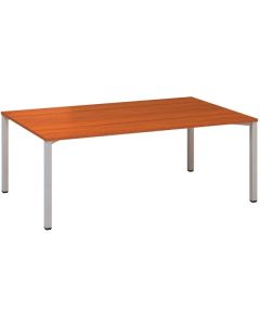 Jednací stůl Alfa 420 - 200 x 120 cm, třešeň/stříb