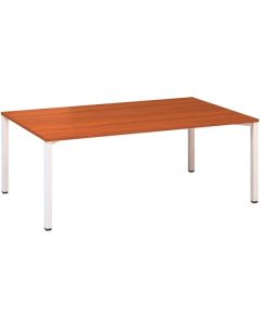 Jednací stůl Alfa 420 - 200 x 120 cm, třešeň/bílý
