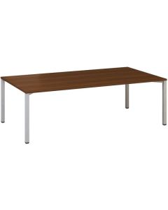Jednací stůl Alfa 420 - 240 x 120 cm, ořech/stříbr