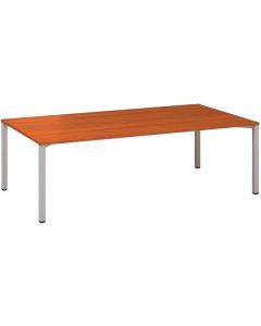 Jednací stůl Alfa 420 - 240 x 120 cm, třešeň/stříb