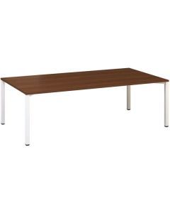 Jednací stůl Alfa 420 - 240 x 120 cm, ořech/bílý