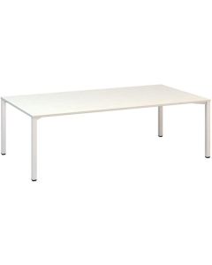 Jednací stůl Alfa 420 - 240 x 120 cm, bílý/bílý