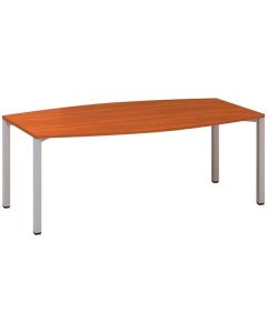 Jednací stůl Alfa 420 - 200 cm, třešeň/stříbrný