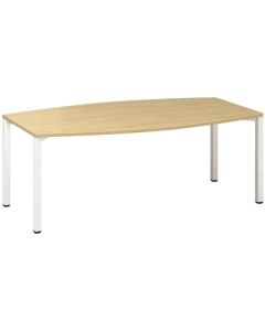 Jednací stůl Alfa 420 - 200 cm, divoká hruška/bílý
