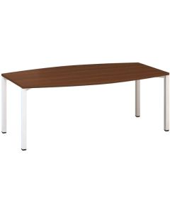 Jednací stůl Alfa 420 - 200 cm, ořech/bílý