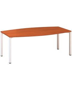 Jednací stůl Alfa 420 - 200 cm, třešeň/bílý