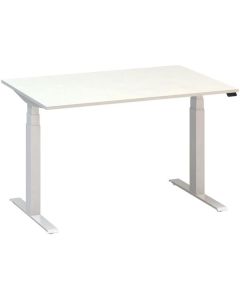 Výškově stavitelný stůl ALFA UP - 120 cm, bílý/bíl