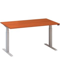 Výškově stavitelný stůl ALFA UP - 140 cm, třešeň/s