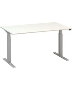 Výškově stavitelný stůl ALFA UP - 140 cm, bílý/stř