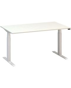 Výškově stavitelný stůl ALFA UP - 140 cm, bílý/bíl