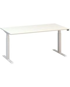 Výškově stavitelný stůl ALFA UP - 160 cm, bílý/bíl