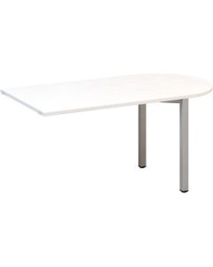 Přídavný stůl Alfa 200 - 150 x 80 cm, bílý/stříbrn