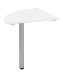 Přídavný stůl Alfa 200 - čtvrtkruh 70 cm, bílý/stř